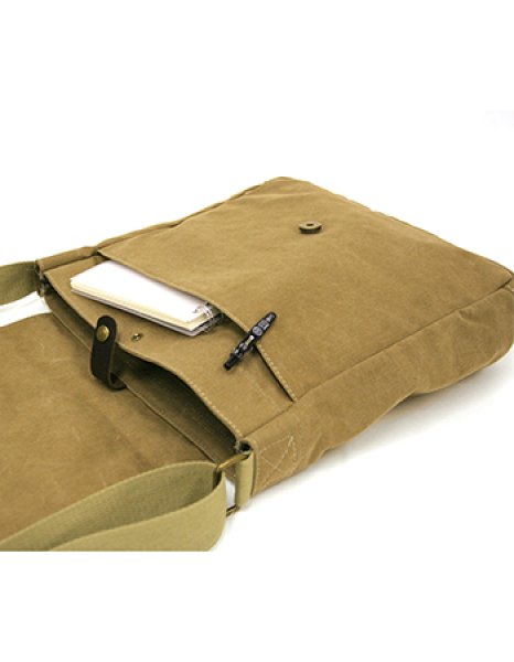 画像8: 人気の帆布工房斜め掛けメンズＡ４フラップショルダーバッグ縦型Ｌ(４色有) (8)