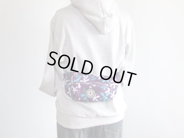 画像6: 葉柄リーフ小振りサイズのウエストバッグ紫【メール便ok】 (6)