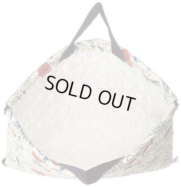 画像3: スヌーピーSNOOPYコミック柄キルトナップサック (3)