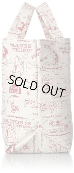 画像2: スヌーピーSNOOPYコミック柄ミニトートバッグ【メール便ok】 (2)