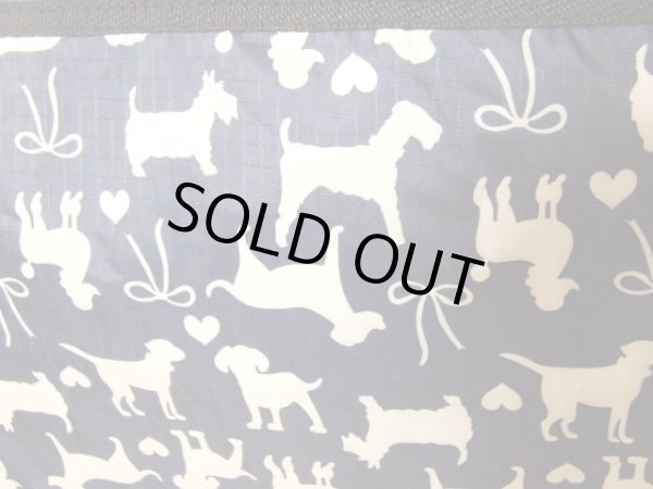 画像6: 犬シルエット２ＷＡＹボストンバッグ紺キャリー対応 (6)