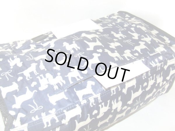 画像4: 犬シルエット２ＷＡＹボストンバッグ紺キャリー対応 (4)