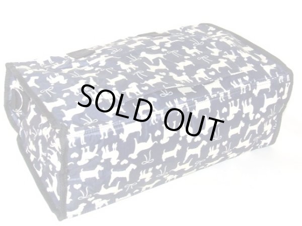 画像2: 犬シルエット２ＷＡＹボストンバッグ紺キャリー対応 (2)