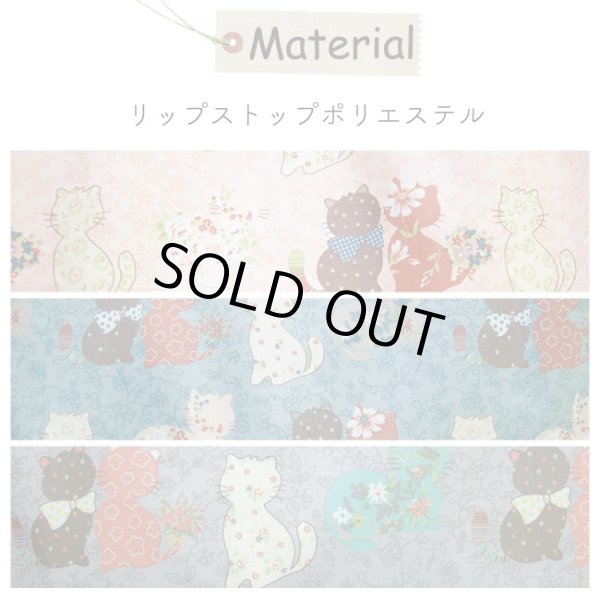 画像3: カワイイ猫和風柄ショルダーバッグ（３色有）【メール便ok】 (3)