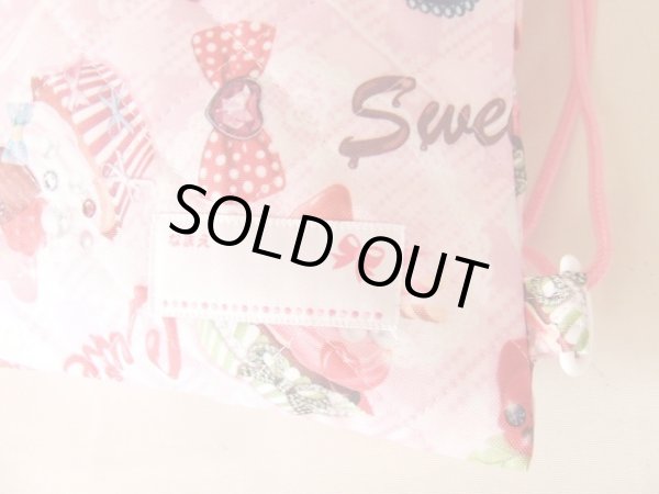 画像4: スイーツ柄キルト２ＷＡＹナップサック／ピンク (4)