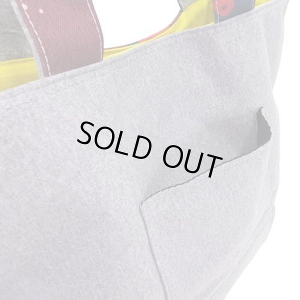 画像3: エレガントな着物モチーフトートバッグ紺 (3)