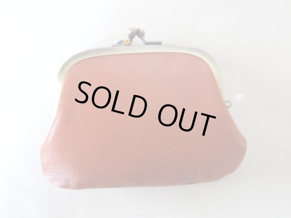 画像3: 猫シルエット牛革親子がま口財布小銭入れ茶 (3)