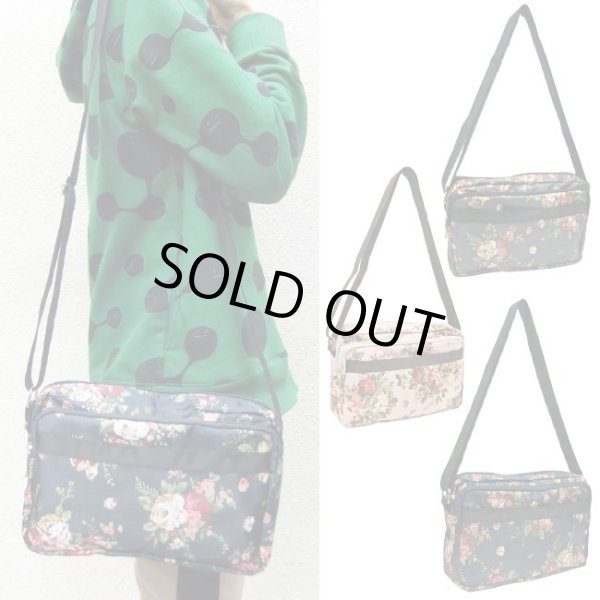 画像6: フラワー柄ミニショルダーバッグ／紺＜メール便ok＞ (6)