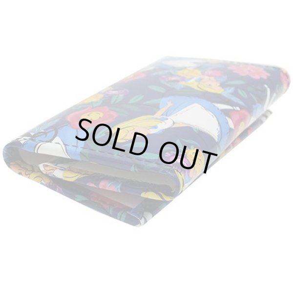 画像2: DISNEY不思議の国のアリス花柄キーケース紺【メール便ok】 (2)