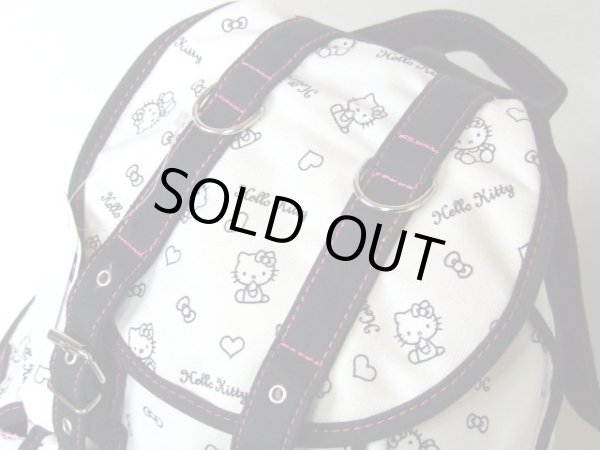 画像8: ハローキティHELLO KITTY総柄リュックサック白 (8)