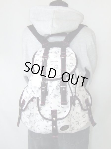 画像11: ハローキティHELLO KITTY総柄リュックサック白 (11)