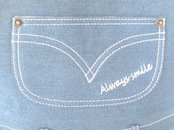 画像8: ＜値下げ＞＜訳あり＞カラフル花柄デニムトートバッグ (8)