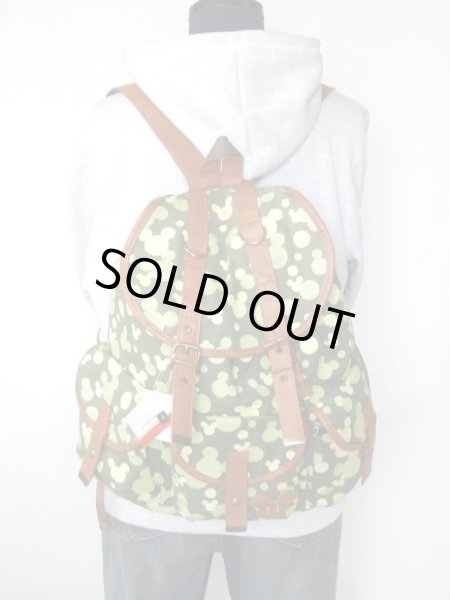 画像8: ミッキーマウスシルエット総柄リュックサック (8)