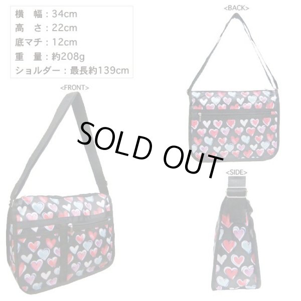 画像3: ハートいっぱいショルダーバッグ黒 (3)