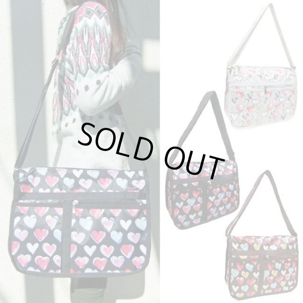 画像1: ハートいっぱいショルダーバッグ黒 (1)