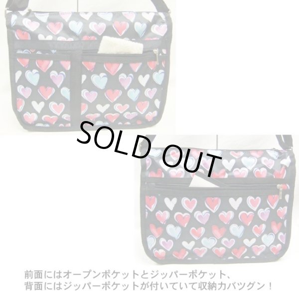 画像5: ハートいっぱいショルダーバッグ黒 (5)