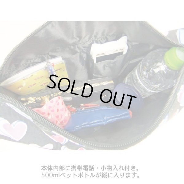 画像6: ハートいっぱいショルダーバッグ黒 (6)