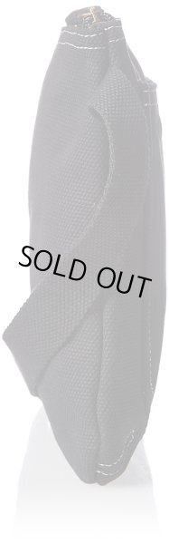 画像3: ステッチポケット帆布サコッシュショルダーバッグ黒 (3)