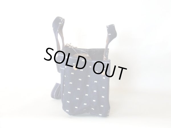 画像6: スマホの操作をカバンに入れたまま出来る2wayミニトートバッグ／リボン柄（２色有）＜メール便ok＞ (6)