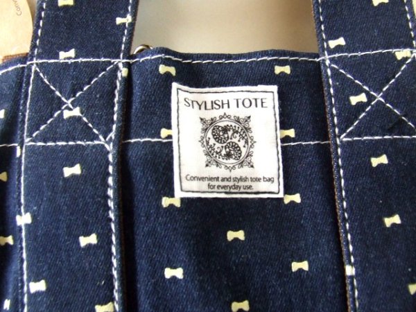 画像7: スマホの操作をカバンに入れたまま出来る2wayミニトートバッグ／リボン柄（２色有） (7)