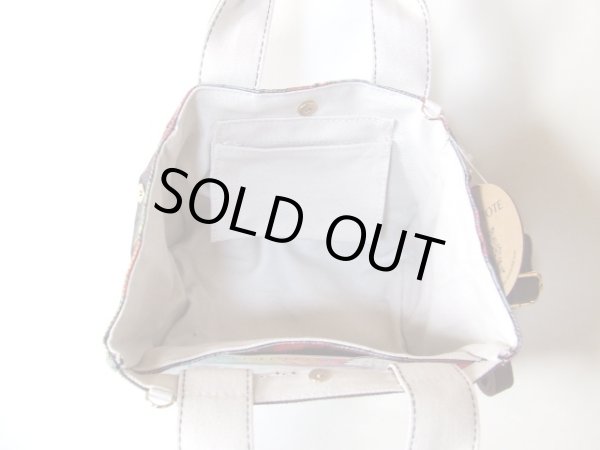 画像6: スマホの操作が透明ポケットに入れたまま出来る2wayミニトートバッグ／タータンチェック（２色有）【メール便ok】 (6)