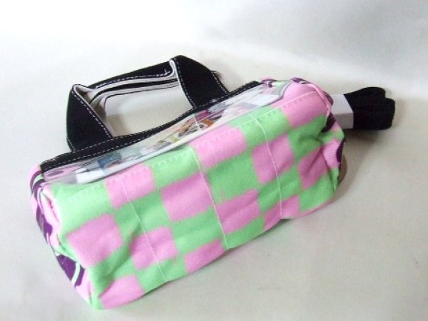 画像4: スマホの操作が透明ポケットに入れたまま出来る2wayミニトートバッグ車（２色有） (4)