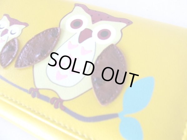 画像7: 縁起の良い親子ふくろうイラスト長財布（４色有） (7)