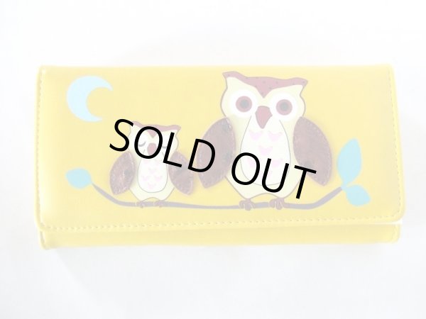画像3: 縁起の良い親子ふくろうイラスト長財布（４色有） (3)