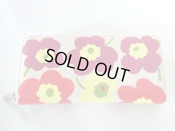画像5: フラワーイラストラウンドタイプ長財布（４色有） (5)