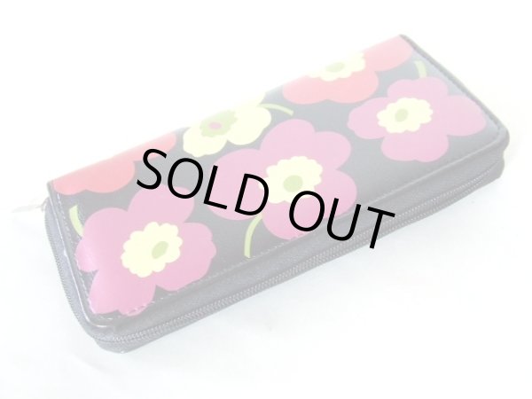 画像6: フラワーイラストラウンドタイプ長財布（４色有） (6)