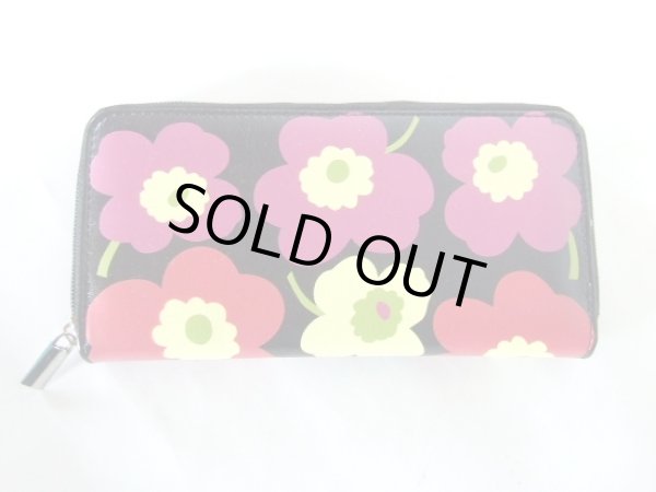 画像2: フラワーイラストラウンドタイプ長財布（４色有） (2)
