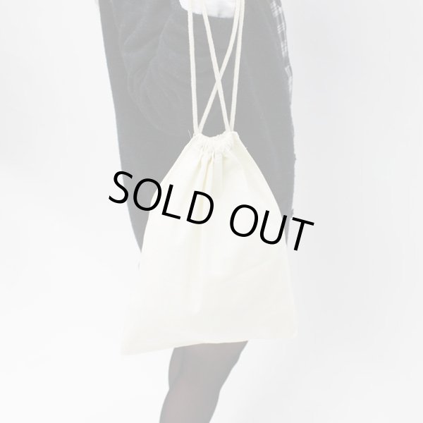 画像3: （２点セット）シンプルなコットン巾着バッグ◇旅行の荷物整理に！＜メール便ok＞ (3)