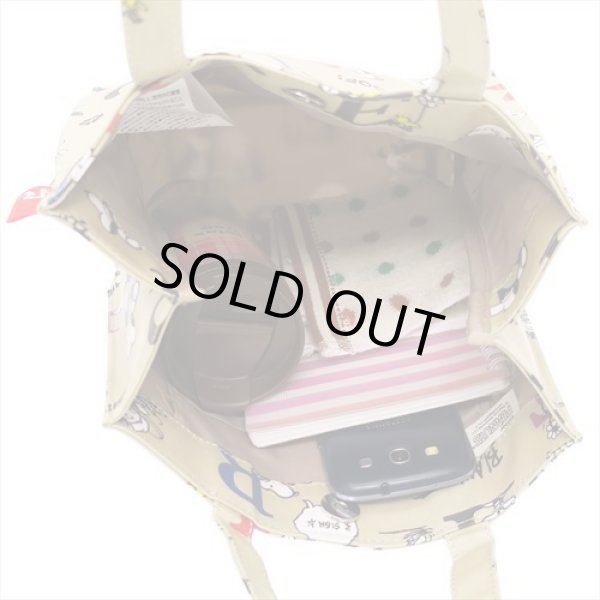 画像6: スヌーピー(snoopy)ラミネート加工トートバッグ／英字【メール便ok】 (6)