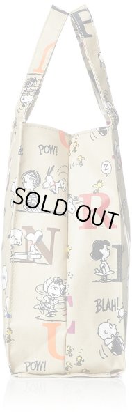 画像4: スヌーピー(snoopy)ラミネート加工トートバッグ／英字【メール便ok】 (4)