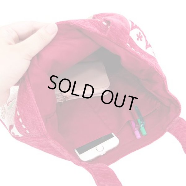 画像4: 魔女の宅急便ゴブラン織りミニトートバッグ／ジジ　フラワーダイニング【メール便ok】 (4)