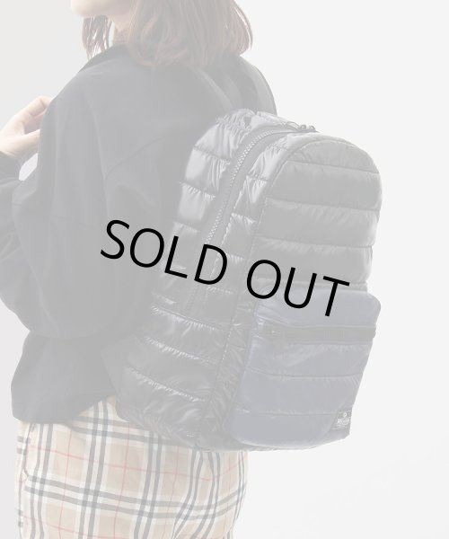 画像7: 【sale】高密度ナイロン中綿入りキルティングディパック／紺 (7)