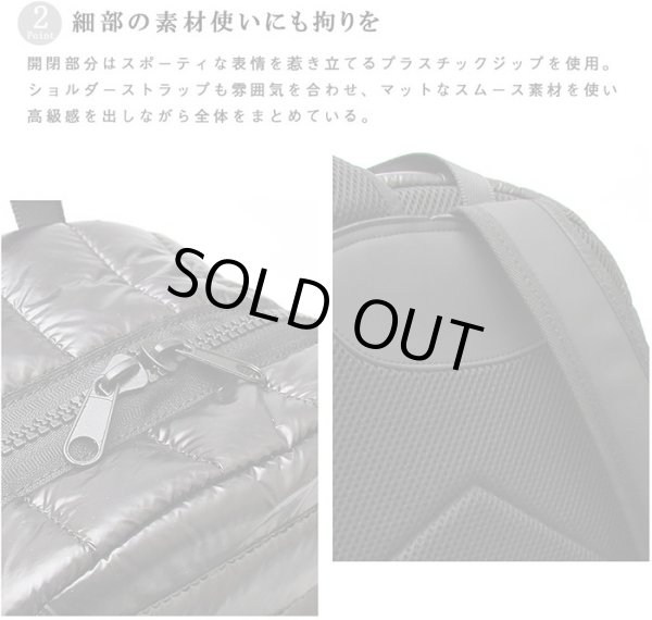 画像4: 【sale】高密度ナイロン中綿入りキルティングディパック／紺 (4)