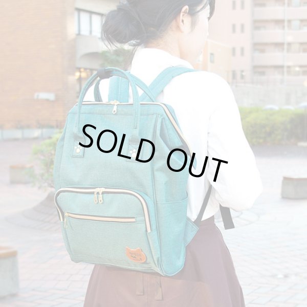 画像8: 猫モチーフおしゃれな口金入りレディースリュックサック（２色有） (8)