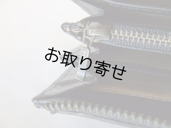 画像7: 【sale】ポニー本革メンズ＆レディース大容量メッシュ長財布／黒【取寄商品】 (7)