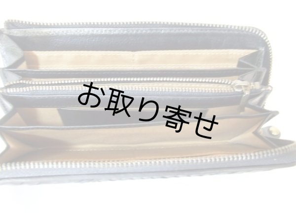 画像6: 【sale】ポニー本革メンズ＆レディース大容量メッシュ長財布／黒【取寄商品】 (6)