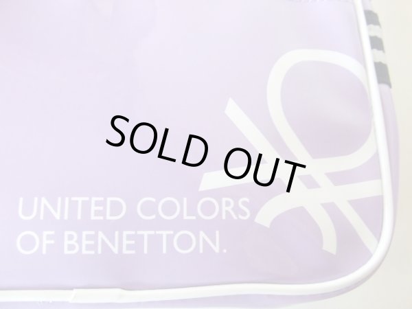 画像3: 【訳あり】女性に人気のベネトンBENETTONレディース向け斜め掛けエナメルミニショルダーバッグ／紫 (3)