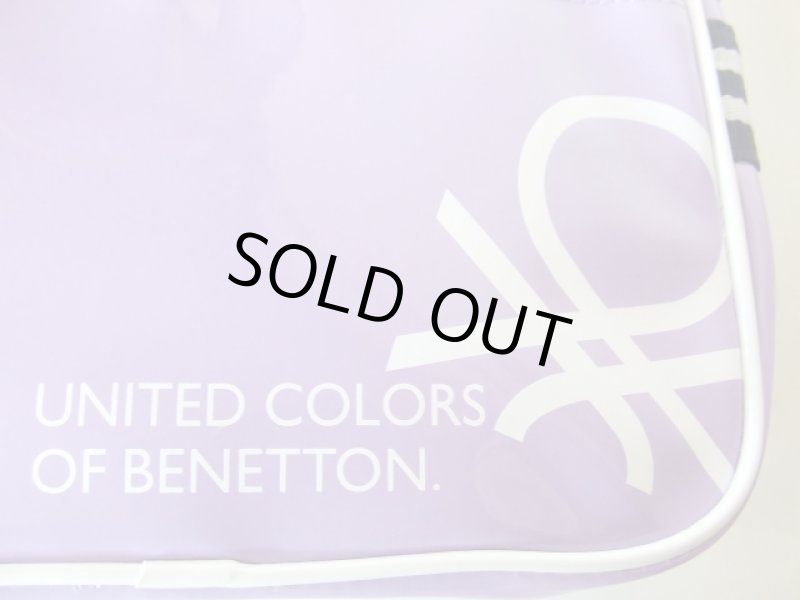 画像3: 【訳あり】女性に人気のベネトンBENETTONレディース向け斜め掛けエナメルミニショルダーバッグ／紫 (3)