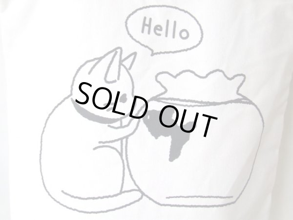 画像3: レディース＆女の子向け猫イラスト天ファスナー帆布キャンバストートバッグ／金魚【メール便ok】 (3)