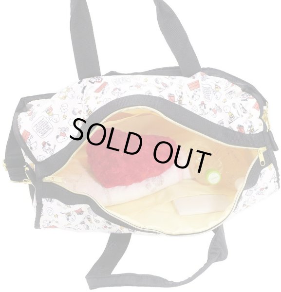 画像3: 人気キャラクタースヌーピー(SNOOPY)ポケット８個付き2WAYボストンバッグ (3)