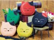 画像1: ＜値下げ＞レディース＆キッズに人気！しっかりした作りのかわいいキャットフェイス刺繍入り合皮ポーチ・コインケース（５色有） (1)