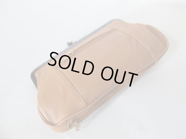 画像4: ３室式でカードも入る使いやすいダブルがま口ラム革財布（10色有） (4)