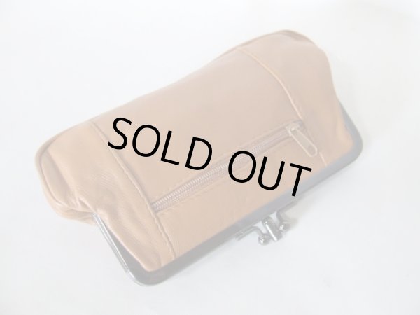 画像3: ３室式でカードも入る使いやすいダブルがま口ラム革財布（10色有） (3)