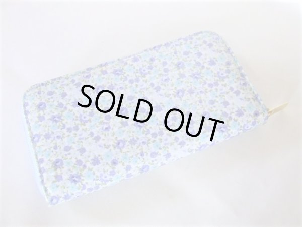 画像2: ＜訳あり＞レディース小花柄ラウンドタイプ長財布／スミレ＜送料無料＞ (2)