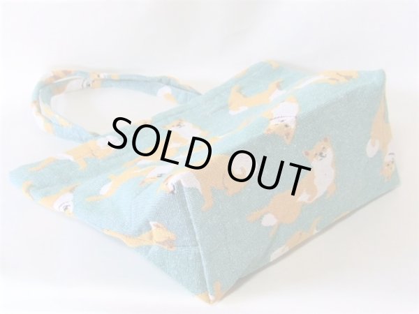 画像2: ジャカード癒し系柴犬柄トートバッグ＜１点限り＞ (2)