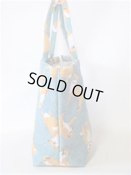 画像3: ジャカード癒し系柴犬柄トートバッグ＜１点限り＞ (3)